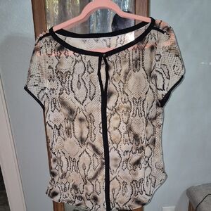 Snakeskin Print Women's Top